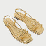 Loeffler Randall - Karly Gold Leather Strappy Sandal