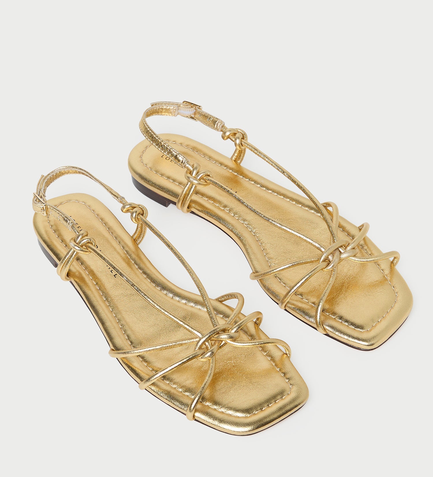 Loeffler Randall - Karly Gold Leather Strappy Sandal