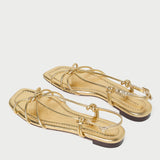 Loeffler Randall - Karly Gold Leather Strappy Sandal