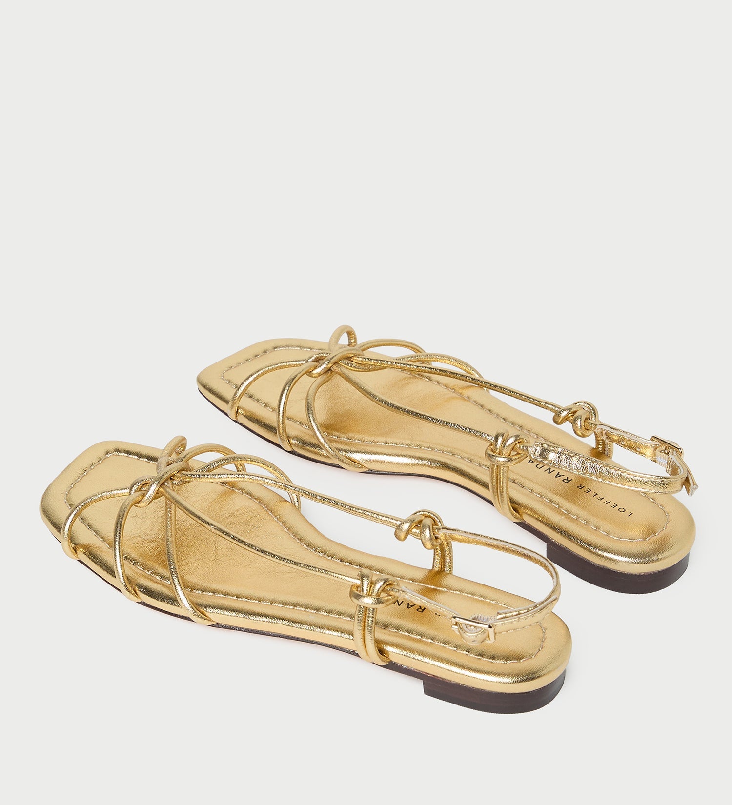 Loeffler Randall - Karly Gold Leather Strappy Sandal
