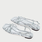 Loeffler Randall - Karly Silver Leather Strappy Sandal