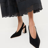 Loeffler Randall - Katerina Black Suede Slingback Pump