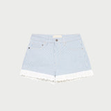 Loeffler Randall - Kay Lace - Trimmed Denim Shorts