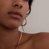 Kinn - Carter Herringbone & Classic Hoop Earrings Large Stack