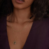 Kinn - Petite Rope & Maison Oval Locket Necklace Stack