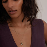 Kinn - Petite Rope & Maison Oval Locket Necklace Stack