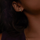 Kinn - Ynez Dome Huggie Earrings Diamond