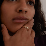 Kinn - Claudine Twist & Pauline Ellipse Ring Stack