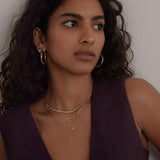 Kinn - Ynez Dome Huggie Earrings Diamond