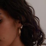 Kinn - Ynez Dome Huggie Earrings Diamond