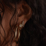 Kinn - Pavé Huggie Earrings Diamond