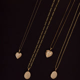 Kinn - Ribbed Maison Heart Locket Diamond