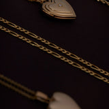 Kinn - Ribbed Maison Heart Locket Necklace Diamond