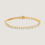 Kinn - Billie Half Round Emerald Tennis Bracelet Yellow Gold