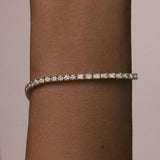 Kinn - Billie Half Round Emerald Tennis Bracelet Yellow Gold