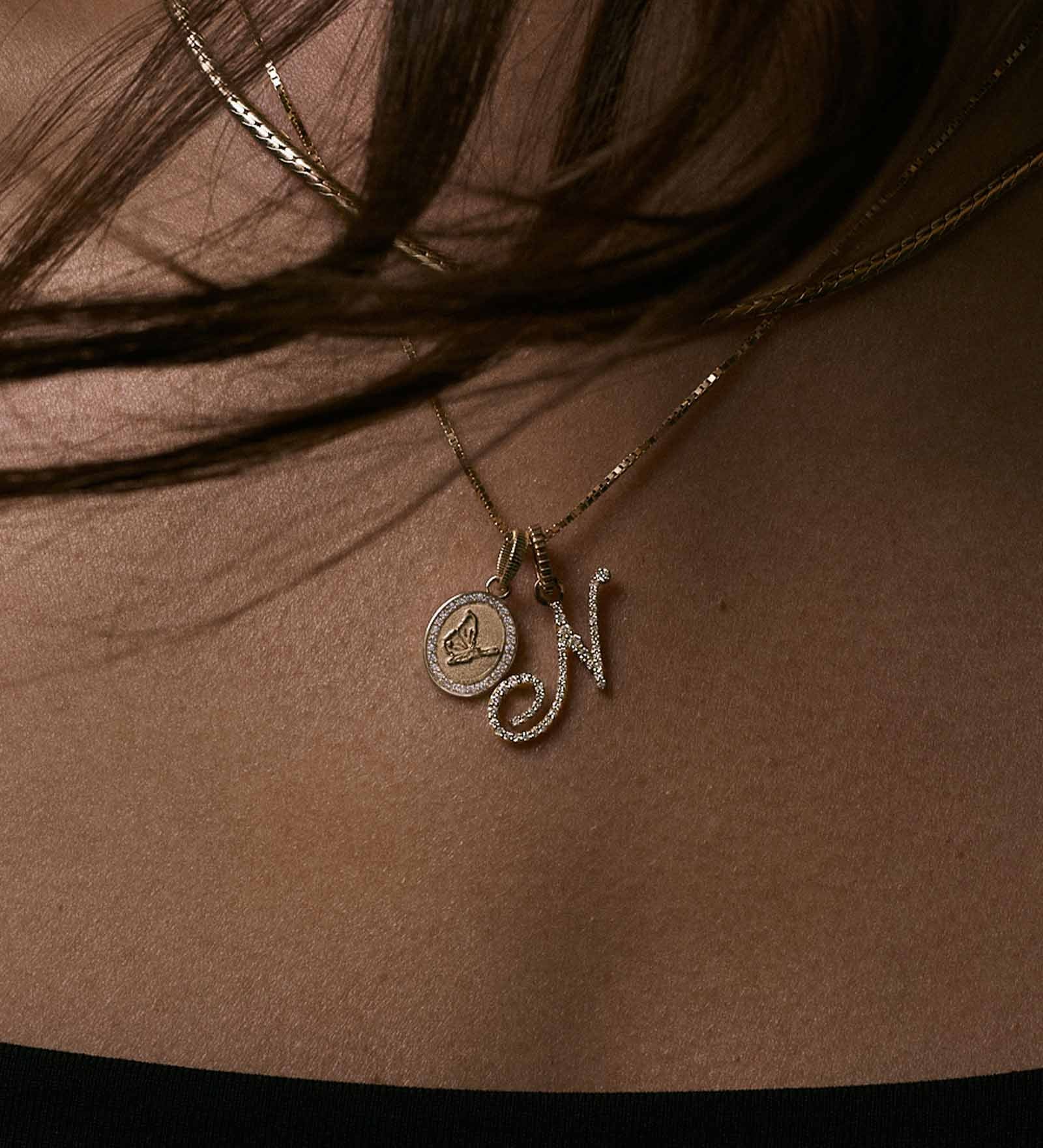 Kinn - Butterfly Dream Diamond Pendant Necklace