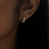 Kinn - Ynez Dome Huggie Earrings Diamond