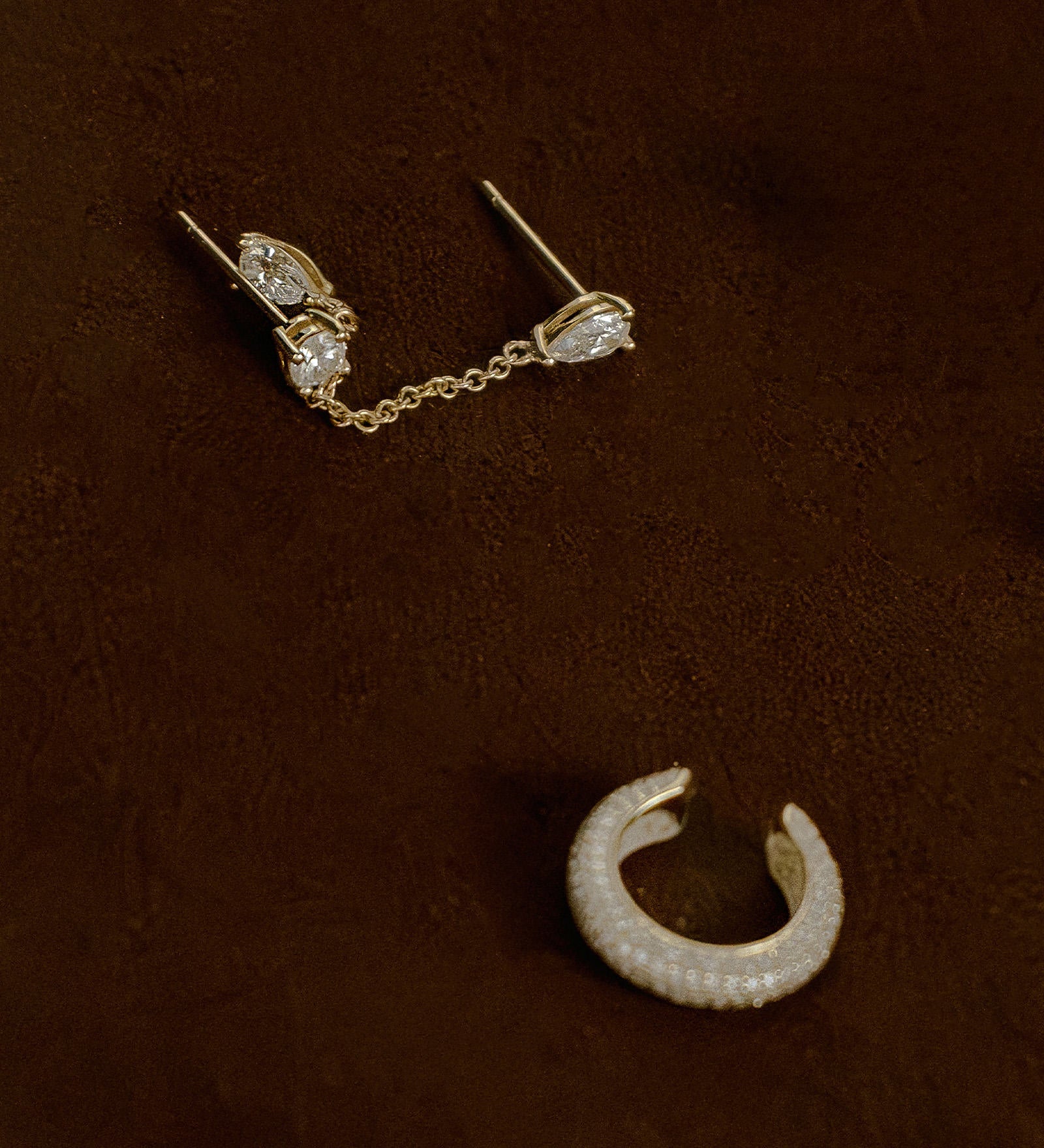 Kinn - Doubles Diamond Chain Earring