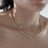 Kinn - Asymmetrical Single Initial Necklace Diamond