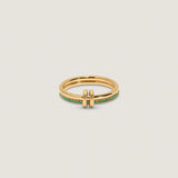 Kinn - Lesley Linked Emerald Band Ring