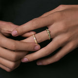 Kinn - Lesley Linked Emerald Band Ring