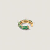 Kinn - Love Pavé Emerald Earring Cuff