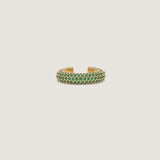 Kinn - Love Pavé Emerald Earring Cuff