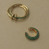 Kinn - Love Pavé Emerald Earring Cuff