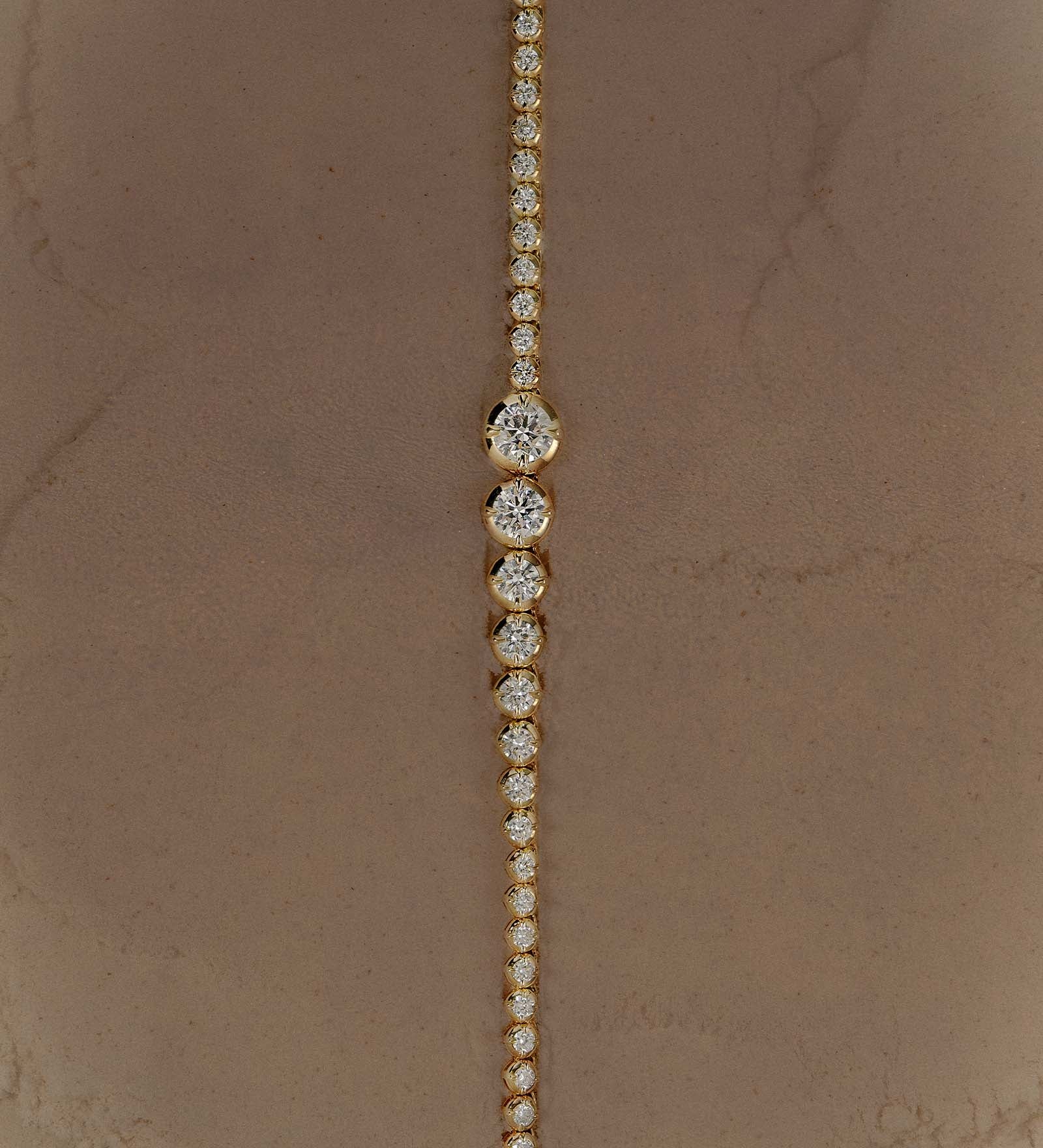 Kinn - Naomi Graduated Tennis Necklace Yellow Gold