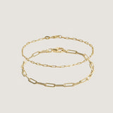 Kinn - Micro & Paperclip Link Chain Bracelet Stack