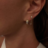 Kinn - Ynez Dome Huggie Earrings Diamond