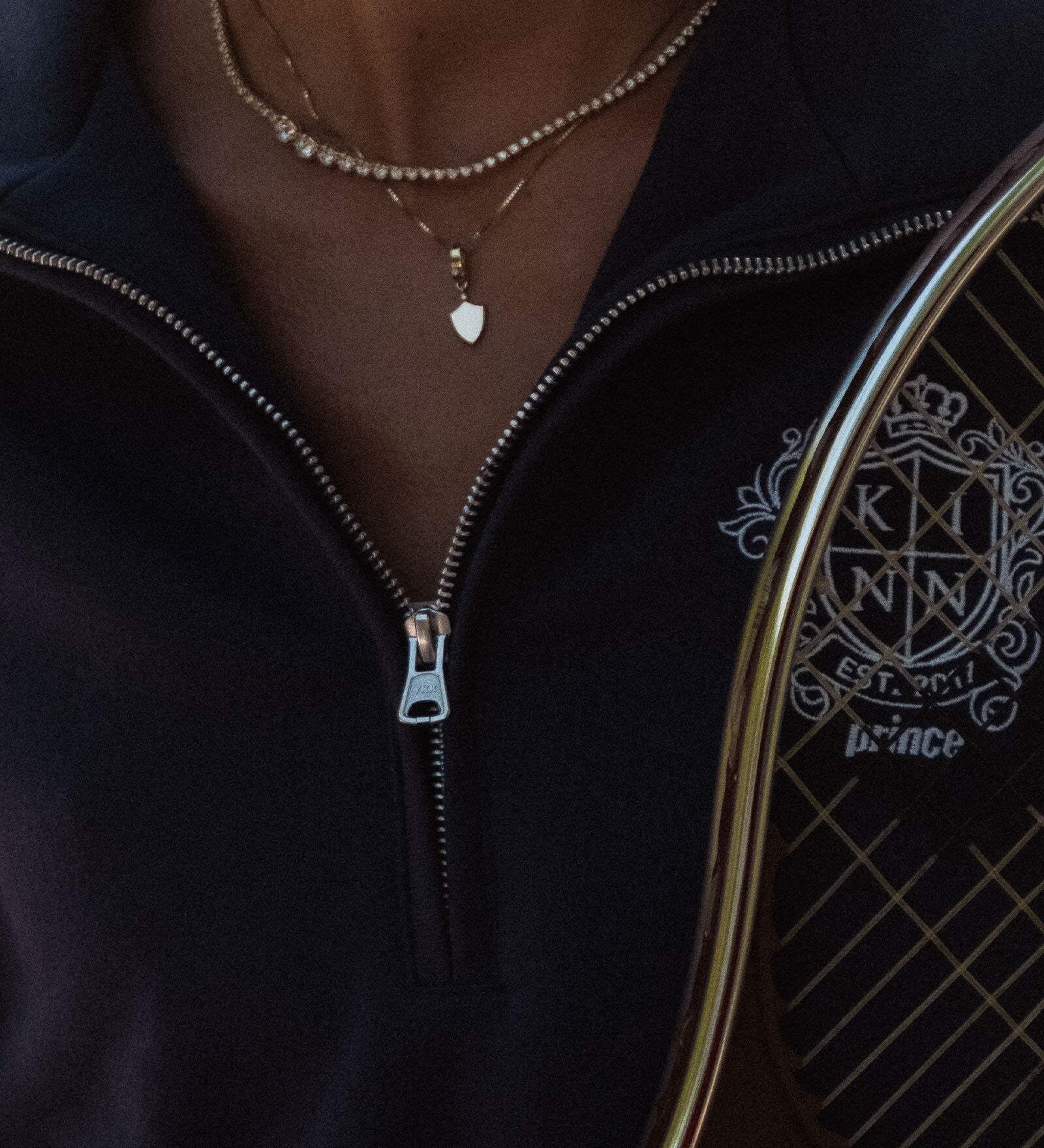 Kinn - Ace Shield Diamond Pendant Necklace