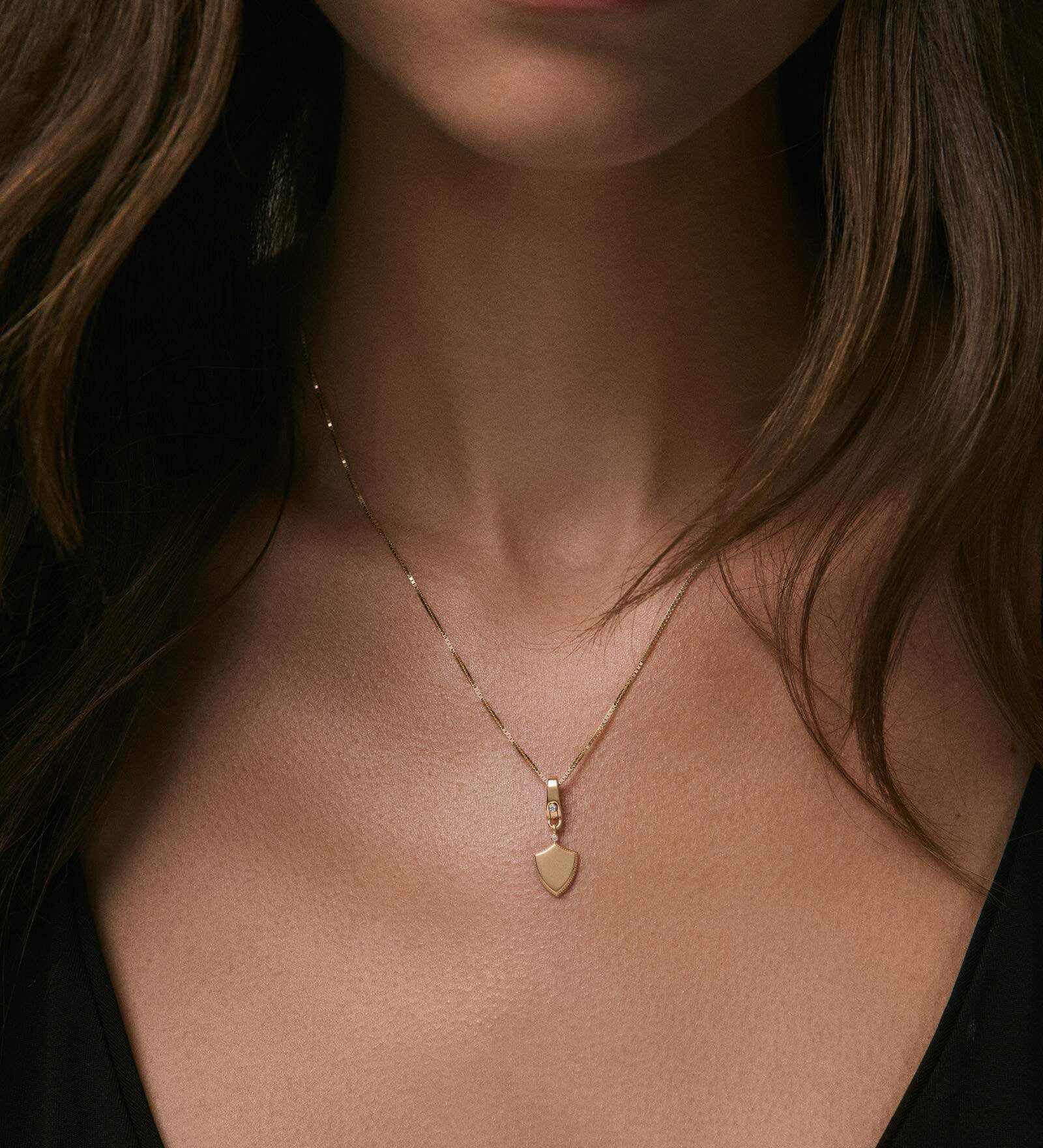 Kinn - Ace Shield Diamond Pendant