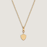 Kinn - Ace Shield Diamond Pendant Necklace