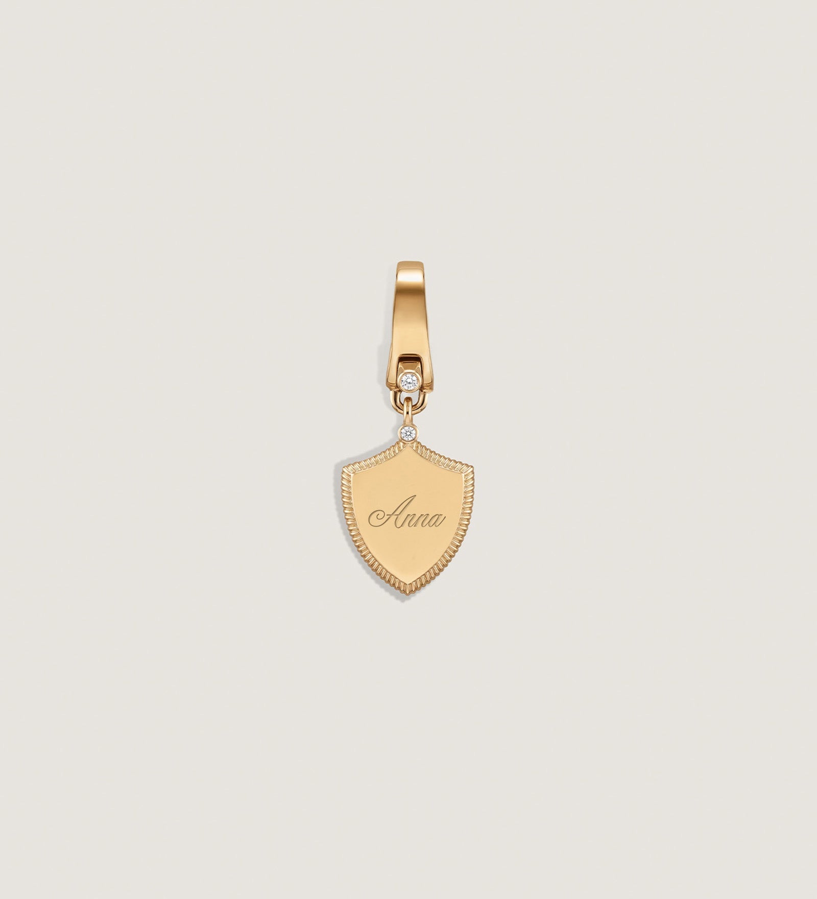 Kinn - Ace Shield Diamond Pendant Necklace