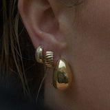 Kinn - Bold Teardrop Hoop Earrings