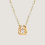 Kinn - Alyssa Pear Diamond Pendant Necklace