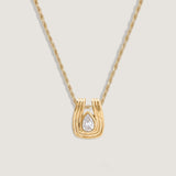 Kinn - Alyssa Pear Diamond Pendant Necklace