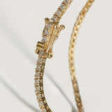 Kinn - Classic Diana Tennis Bracelet 2.90ctw Yellow Gold