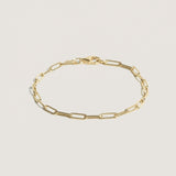 Kinn - Bold Cobra & Paperclip Link Chain Bracelet Stack
