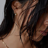 Kinn - Ynez Dome Huggie Earrings Diamond