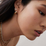 Kinn - Pavé Cuff Stud Earrings Diamond