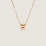 Kinn - Chapter Custom Birthstone Charm Necklace Amethyst