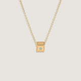 Kinn - Chapter Custom Birthstone Charm Necklace Aquamarine