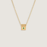 Kinn - Chapter Custom Birthstone Charm Necklace Emerald