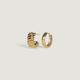Kinn - Claudine Twist & Classic Huggie Earring Stack