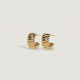Kinn - Claudine Twist & Classic Huggie Earring Stack