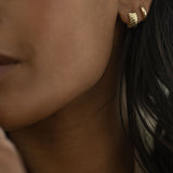 Kinn - Claudine Twist & Classic Huggie Earring Stack