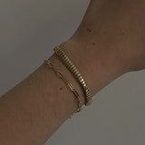 Kinn - Cobra & Paperclip Link Chain Bracelet Stack