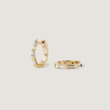 Kinn - Ellie Baguette Huggie Earrings Diamond
